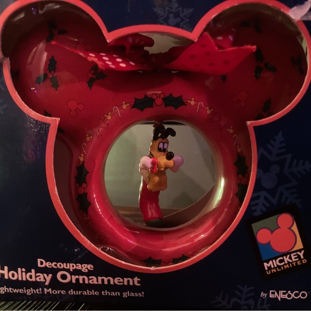 Enesco Decoupage Pluto Disney Ornament